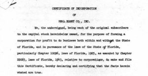 Real Eight Company - Articles of Incorporation